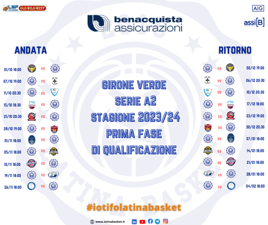 calendario prima fase qualificazione aggiornato 21-9-23