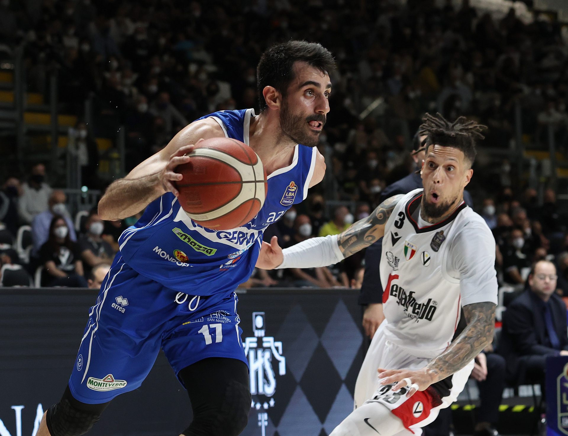 Salvatore Parrillo, Virtus Segafredo Bologna - Germani Brescia partita di campionato LBA serie A, Bologna 8 maggio 2022. Ph Fotolive Simone Venezia